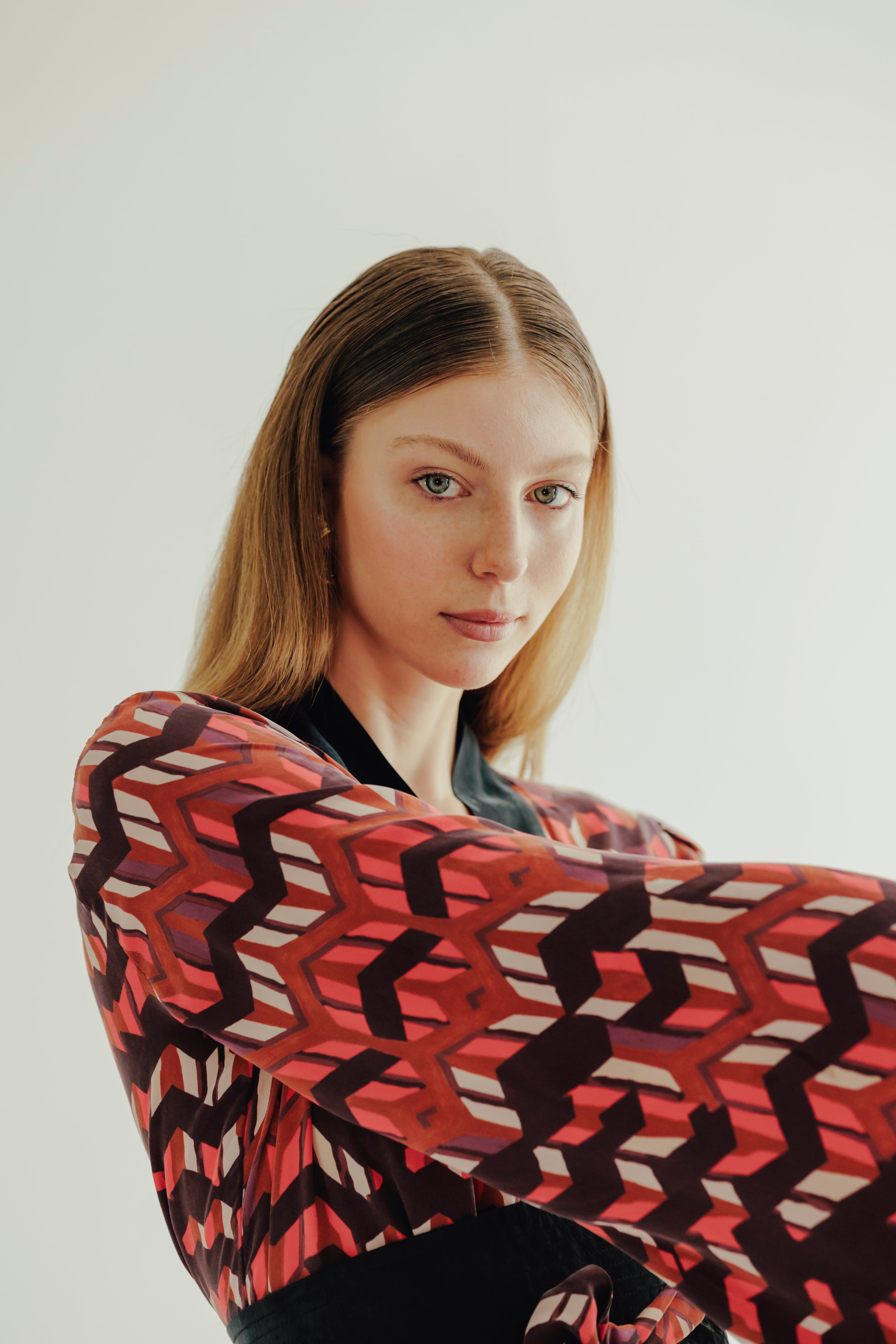 LIZA % 100 Vegan Silk Printed Kimono
