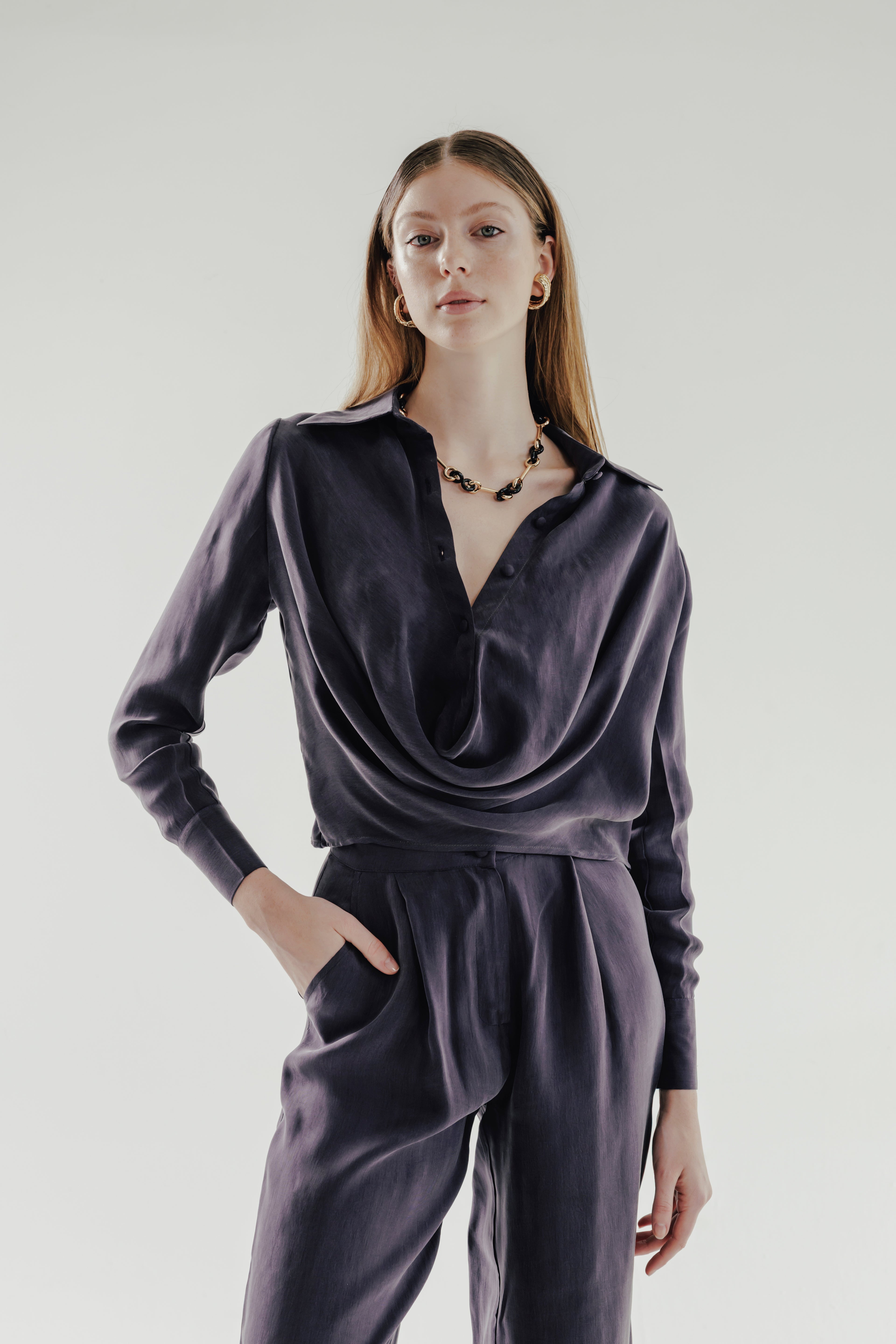 JANE %100 Vegan Silk Shirt