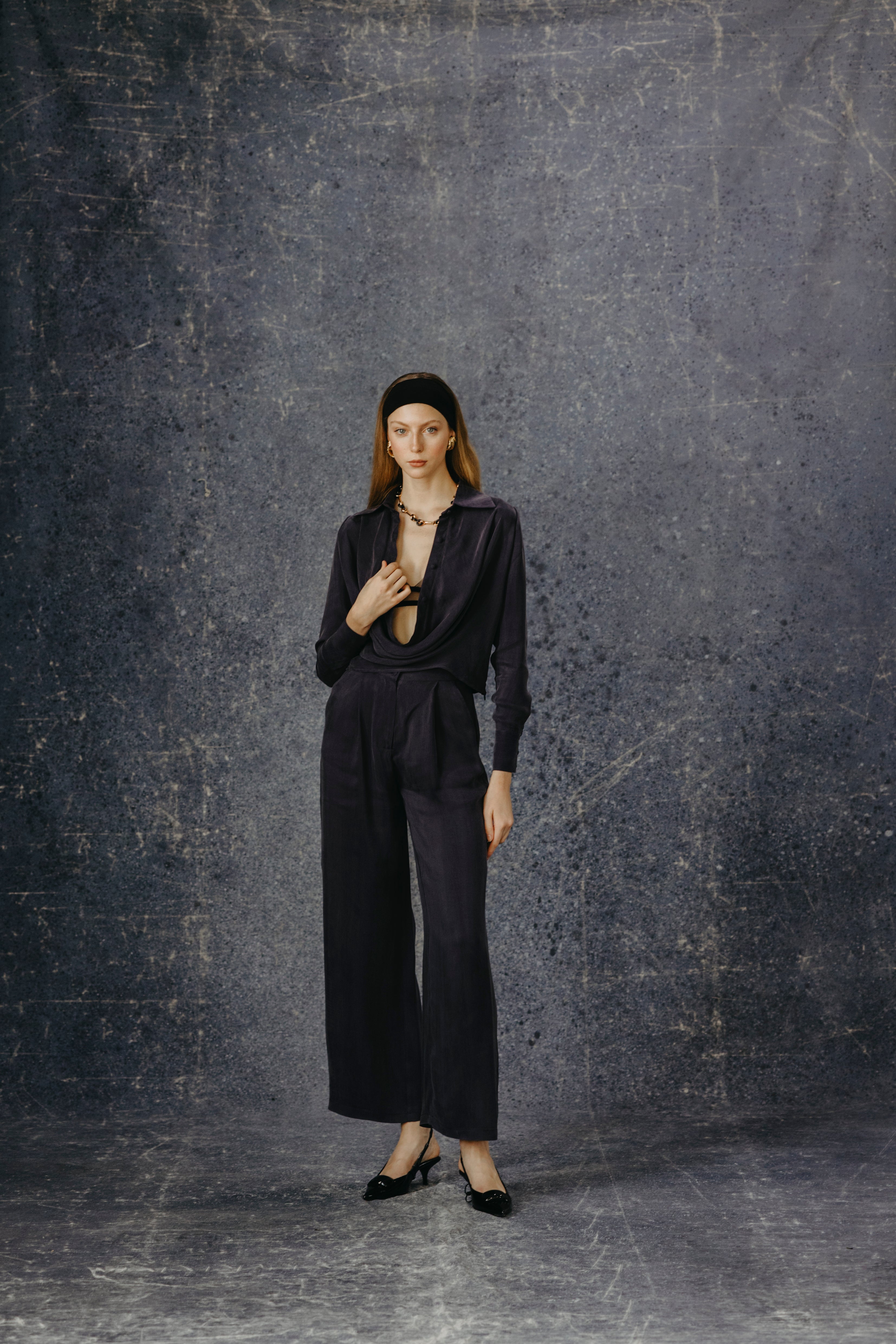 CARMEL %100 Vegan Silk Wide Leg Pants