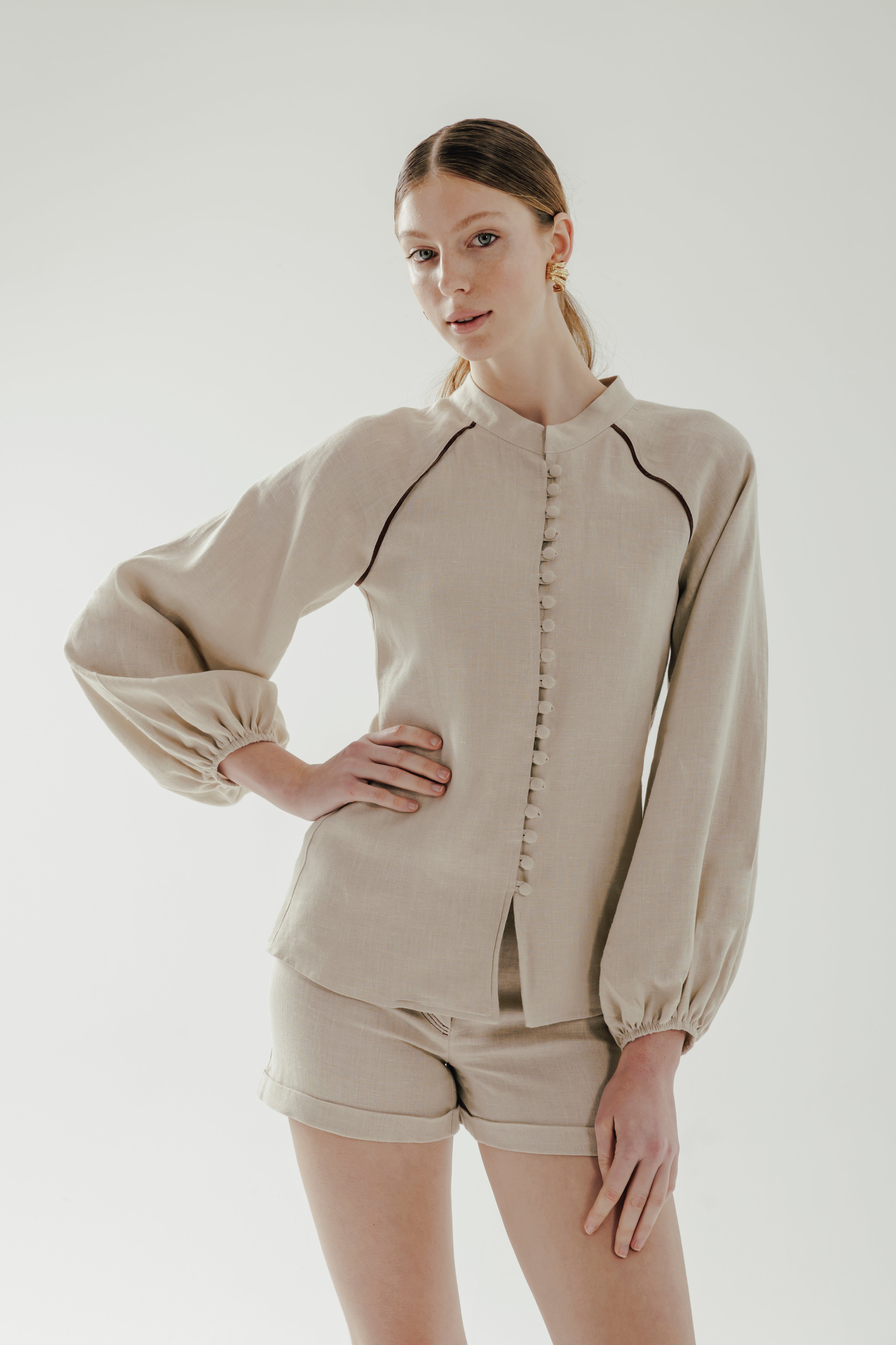 RHEA %100 Linen Shirt