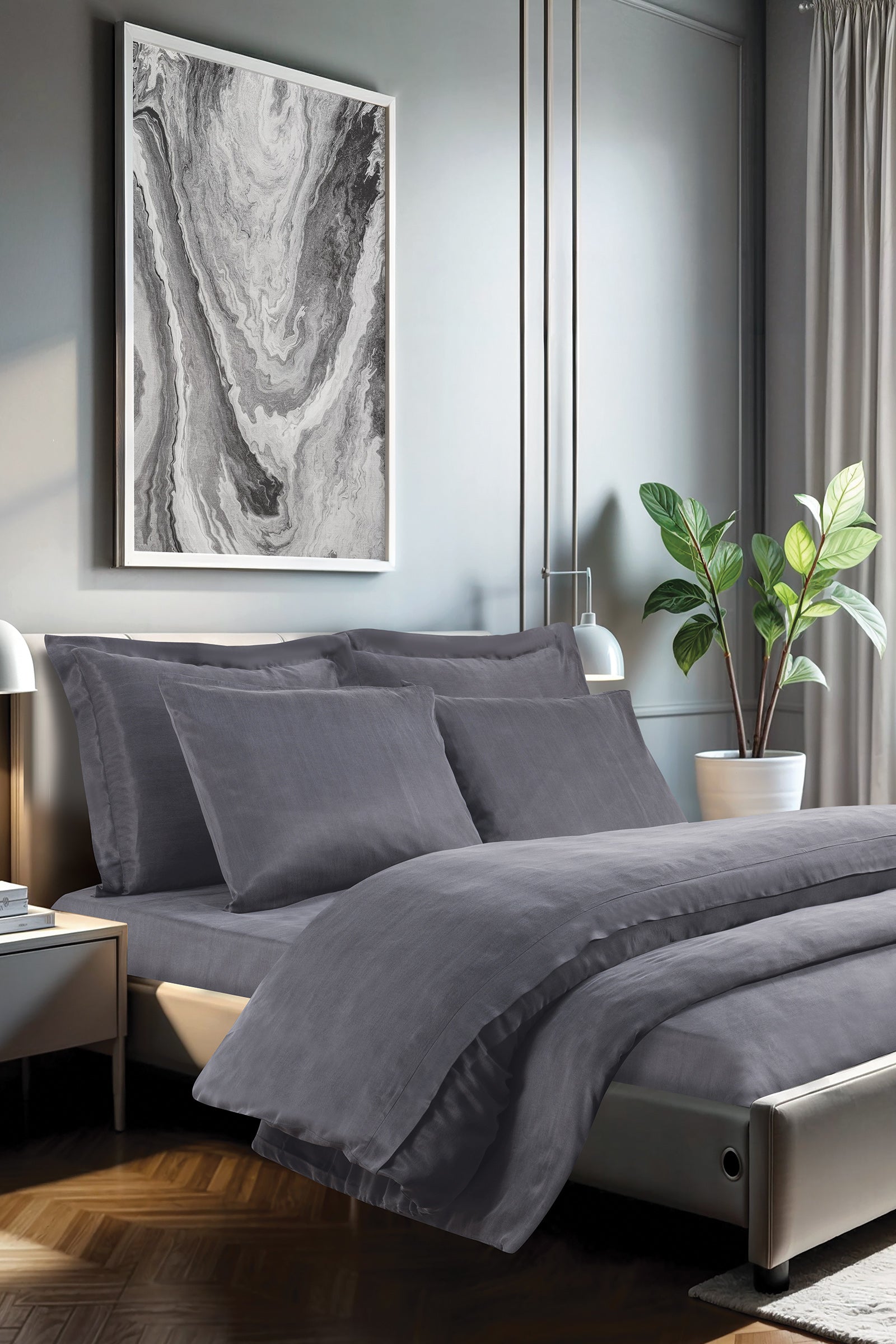 %100 Vegan Silk Duvet Cover and Pillowcase Set